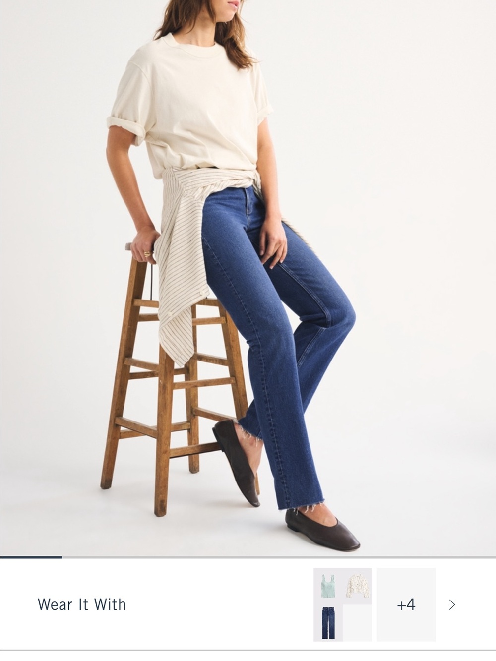 Abercrombie & Fitch 90s Mid-Rise Straight Leg Jeans - Women Med Fray Hem